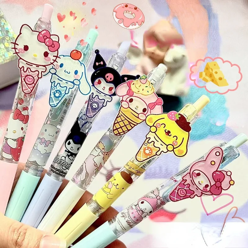 

Sanrio kawaii anime cartoon patch gel pen ins press pen student high-value cute cinnamon roll Kulomi school supplies wholesale