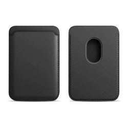 Luxury Magnetic Leather Wallet Case - Premium Card Holder Phone Cover Accessories for Leather Wallet (Black)