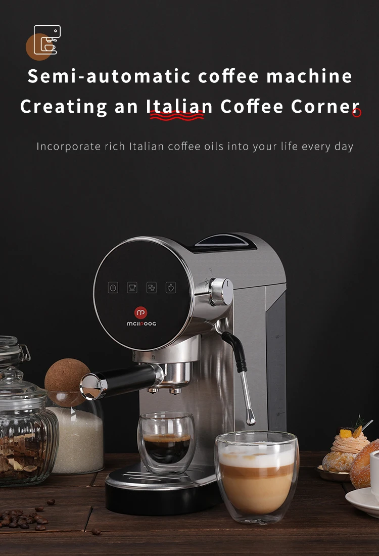 Description Picture 2 of itemMcilpoog WS801 19Bar Semi Automatic Espresso  & Steam Wand,Espresso Machine  for Cappuccino or Latte.