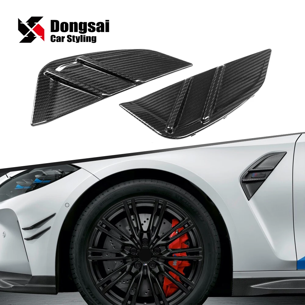 Mp Style Dry Carbon Side Bumper Air Side Vents Parafanghi Per Bmw M3 G80 M4 G82 G83 Competition 2021 +