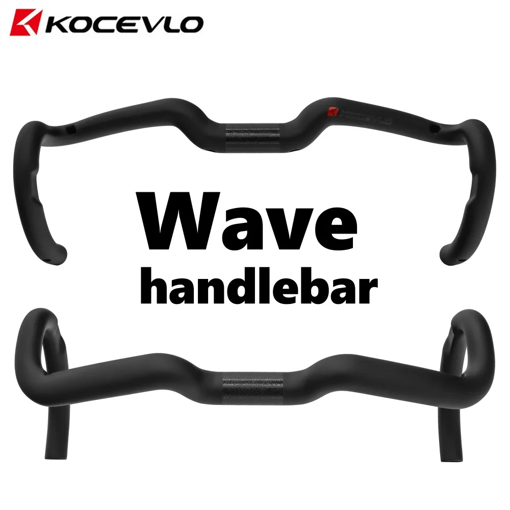 KOCEVLO Carbon Gravel Lenker Bent Racing Fahrrad Straße Welle Lenker 380/400/420/440mm