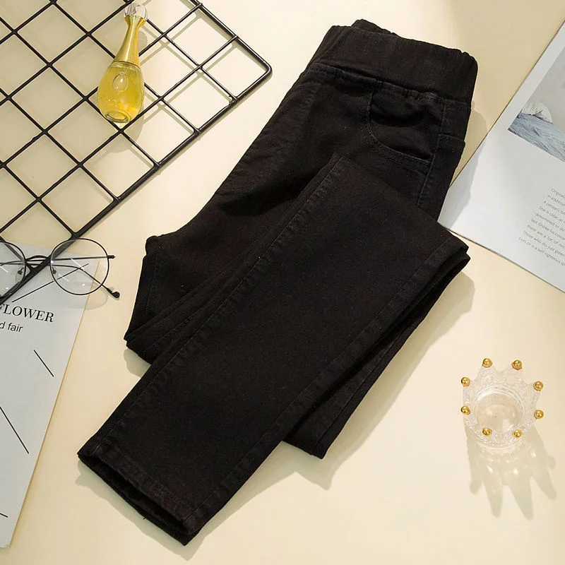 Women's Jeans 2023 Spring Autumn Stretch Pencil Jeans All-match Casual Elastic High Waist Denim Trousers