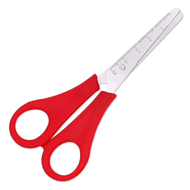 가위 DIY 수제 가위 안전 눈금자 스케일 가위 편지지 학생 학교 사무용품 스케일 편지지 손 도구