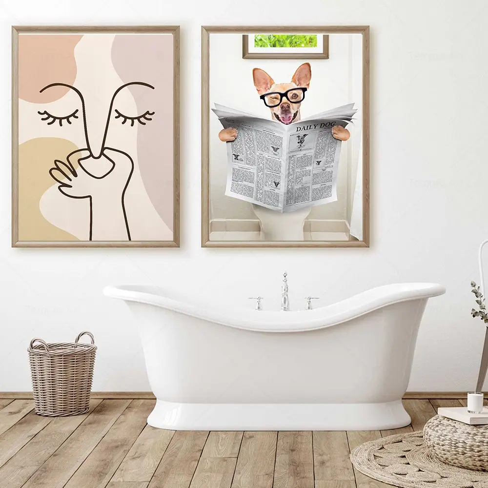 

Abstract Humour Bad Smell Funny Bathroom Poster Waterworks Prints Canvas Painting Wall Art Pictures WC Toilet Room Decoration
