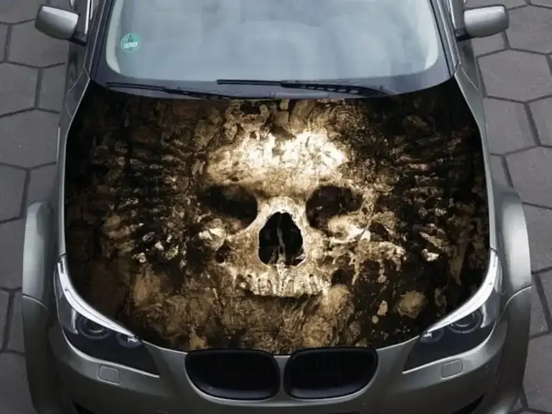 

Car hood wrap decal, girl, sugar skull, skull art, vinyl, sticker, day of the dead, truck graphic, bonnet wrap decal, f150,