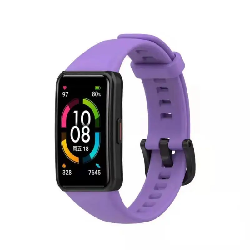 

Силиконовый ремешок для ремешка 6, сменный ремешок для часов Honor Band 6, ремешок с ТПУ, полная защита экрана, женский браслет