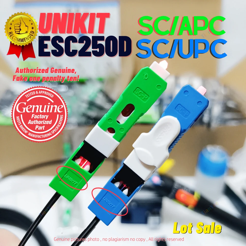 100% Originale Nuovo Unikit Esc250D Sc/Apc Upc Connettore Rapido In Fibra Ottica Ftth Single Mode Ottico Veloce Accoppiatore Flangia