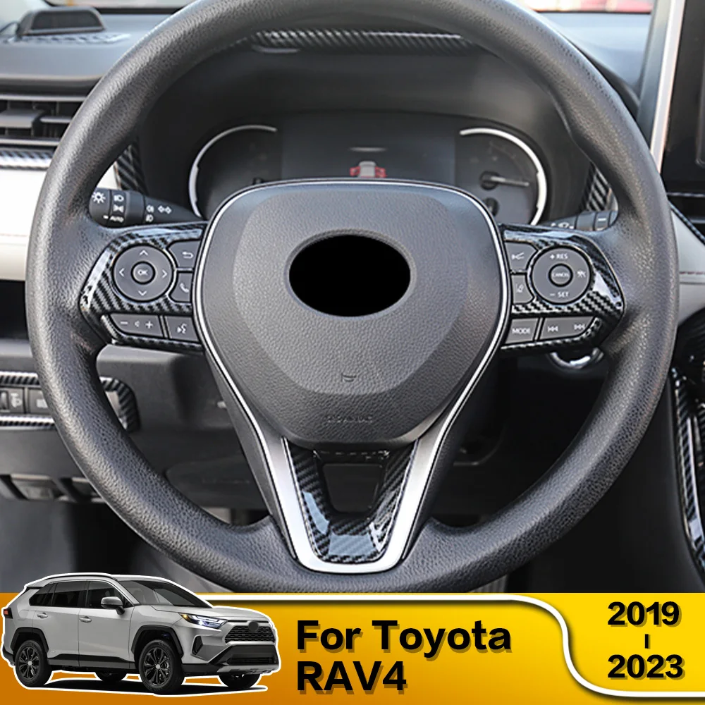 

3 шт., крышка кнопки на руль автомобиля из АБС-пластика, декоративные аксессуары для Toyota Rav4 XA50 Corolla E210 2019 2020 2021 2022 2023