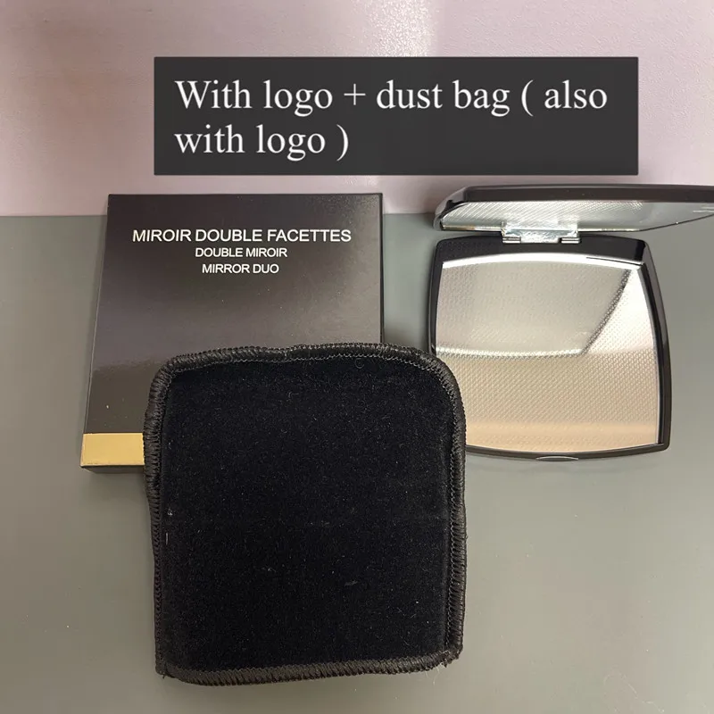 Brand Miroir Double Facettes Double Mirror DUO Makeup Mirror WIth Dusk Bag  Compact Mirrors Makeup Tools From King2028, $7.23