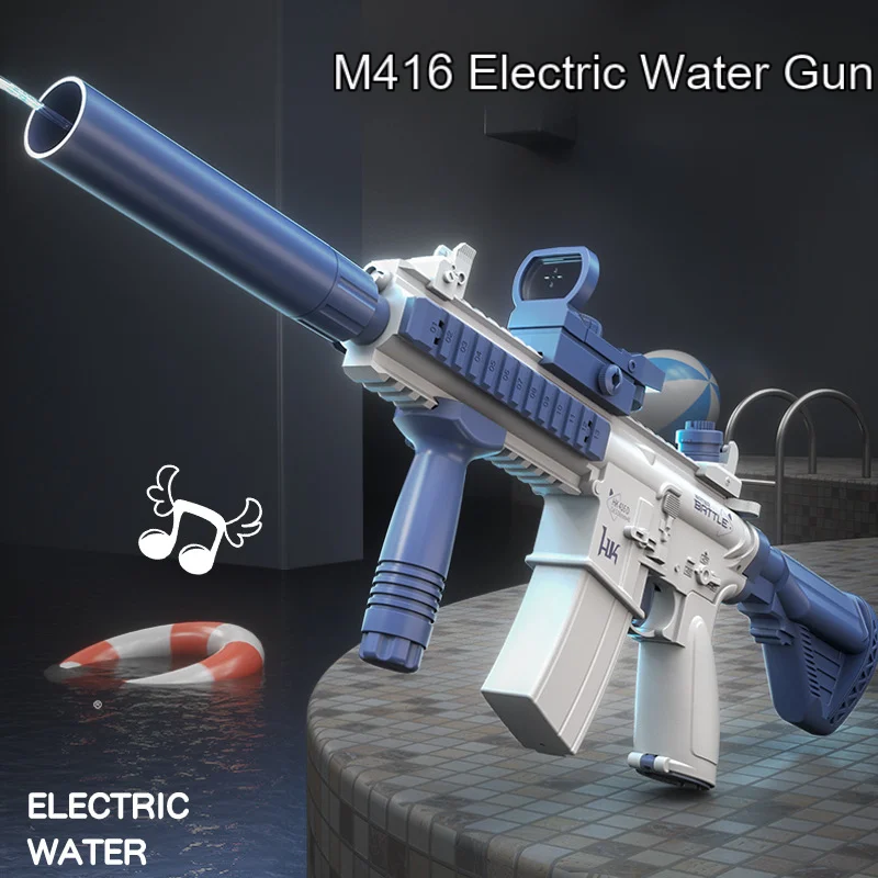 Toy guns New electric M416 water gun electric Glock pistol shooting toy fully automatic summer beach toy children boys and girl gift