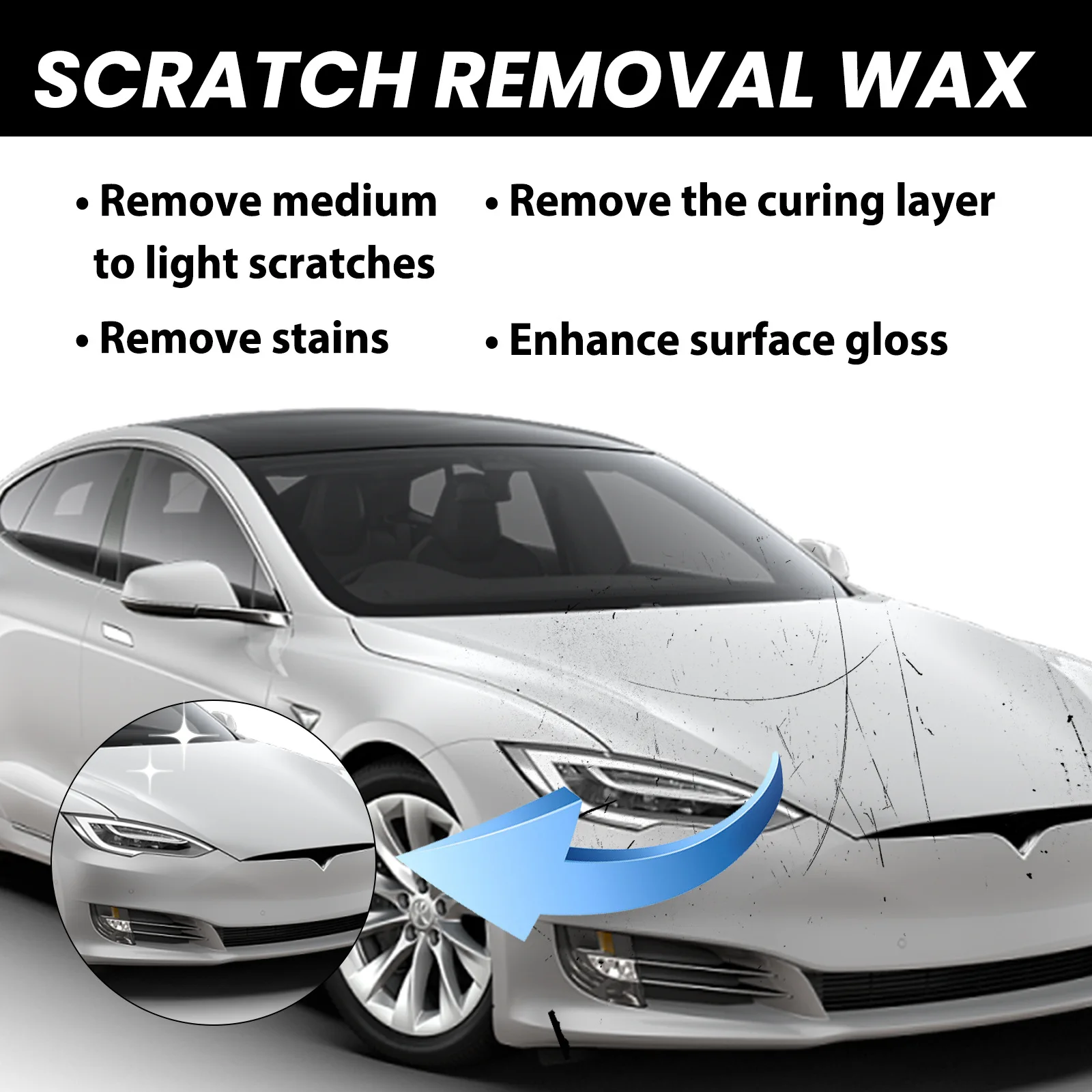 Nano Car Scratch Remover Paste: Deep Repair & Paint Restorer, Waterproof UV Shield, No Polishing Required, Safe for All Colors