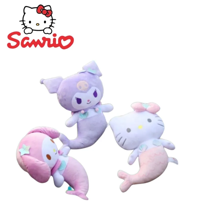 

Hello Kitty Kuromi My Melody Sanrio аниме мультфильм Kawaii Cute серия "Русалка" плюшевая кукла новая подушка подарок на день рождения Оптовая Продажа