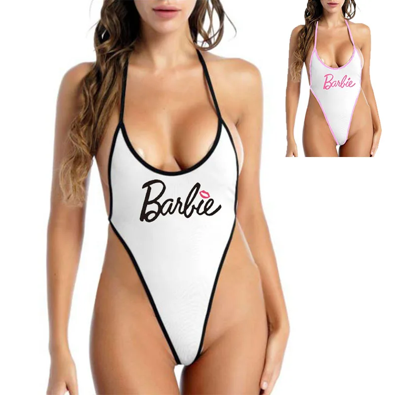 

Горячая Девушка Барби сексуальный тонкий цельный комплект бикини нижнее белье горячее, удобный, дышащий пляжный Быстросохнущий Купальник для женщин