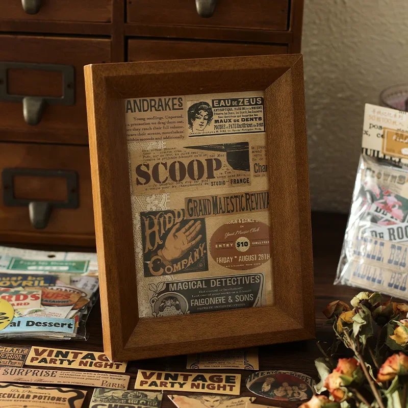 Journamm 100 개/갑 Ins 스타일 공예 스티커 아트 콜라주 사진 앨범 접착 장식 편지지 DIY Scrapbooking 라벨 스티커