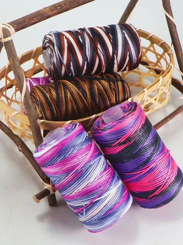 Handmade colored nylon thread, DIY, hand-woven, bearings, hats, handicrafts, 1 unit of 100g and 1.5mm crochet thread