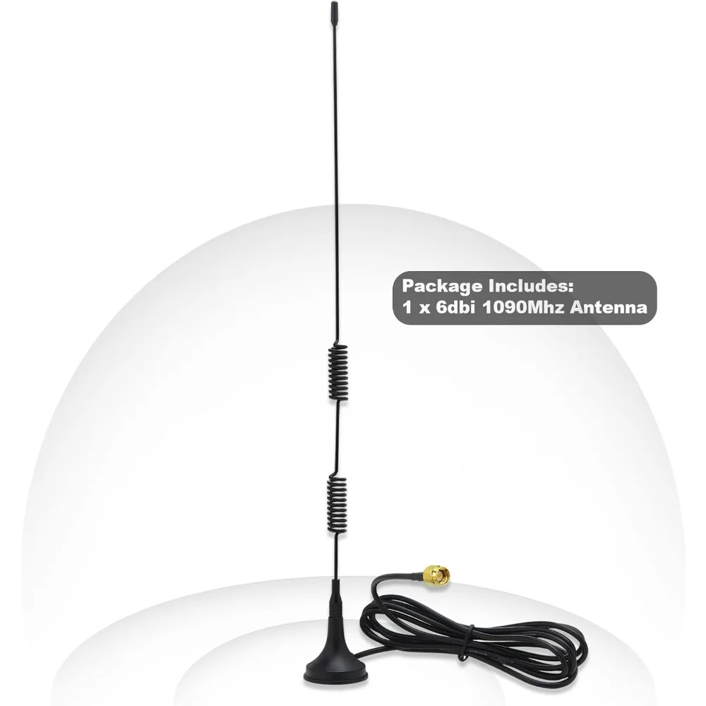SDR Radio Antenna 1090Mhz Antenna 6DBi SMA Male Magnetic Base for