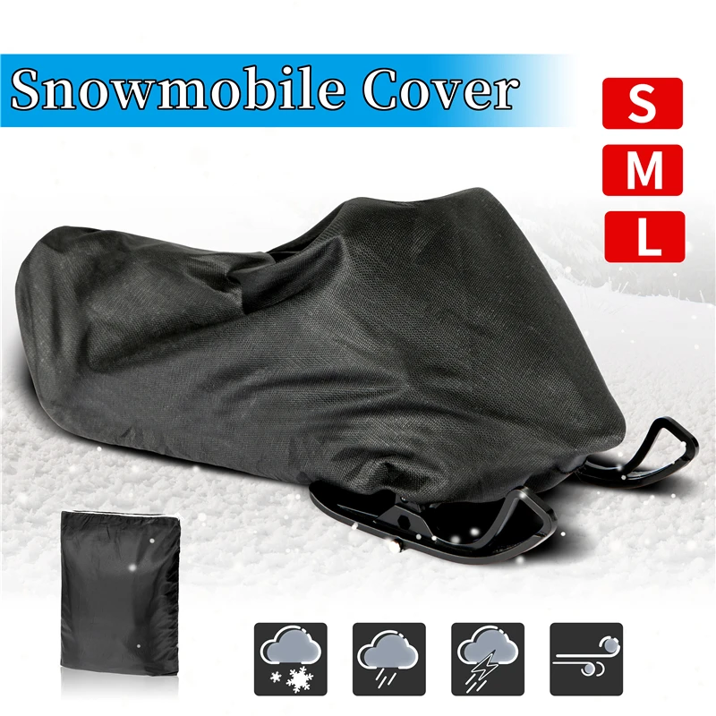 1pc Winter Outdoor Snowmobile Cover Universal Waterproof Dustproof Anti-UV Multi-function Trailer Sled Cover Lawn Mower Cover
