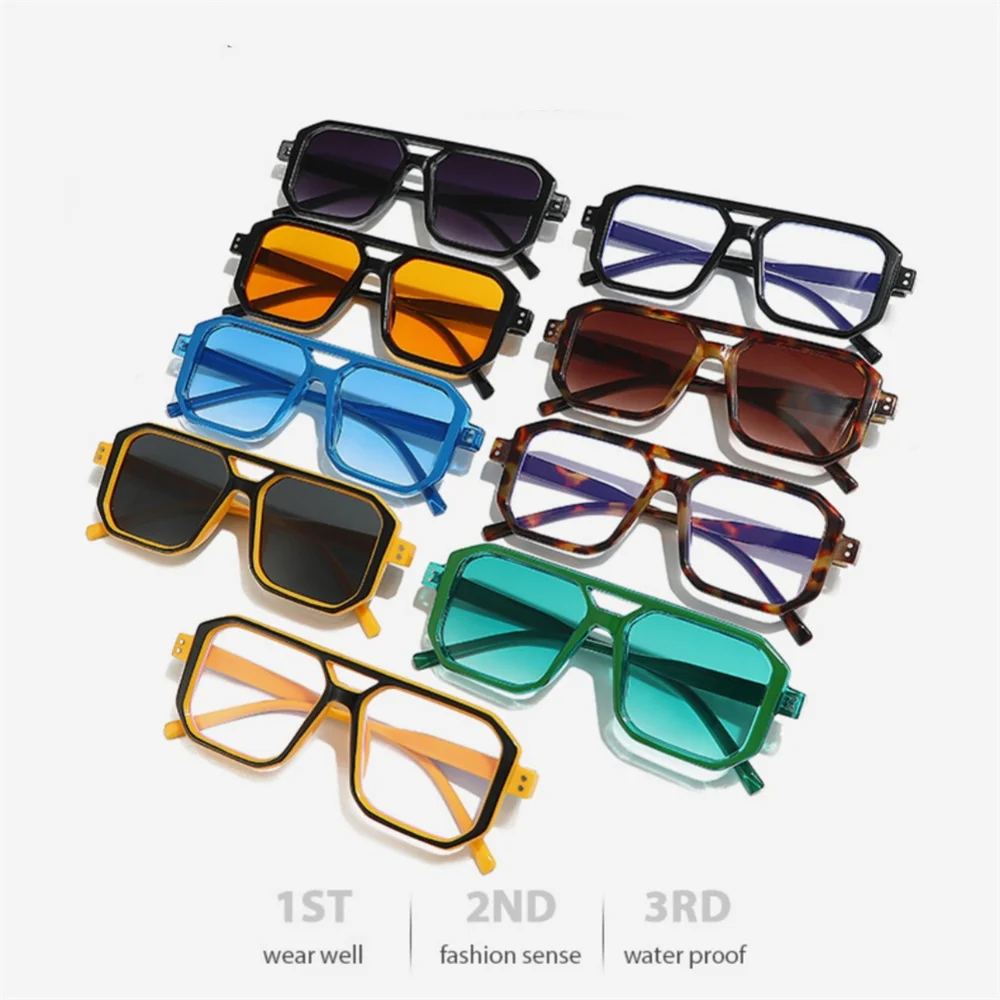 【BY KC2】24年新製品★オーバーサイズ正方形サングラス★純正★ Vintage Square Sunglasses Men 2025 Luxury Brand Designer