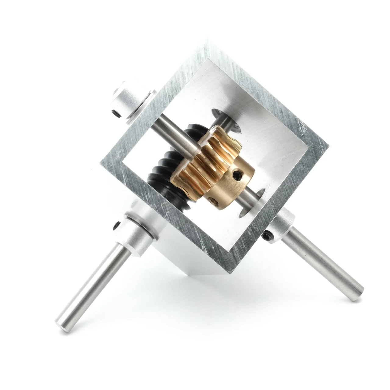 Réducteur à Vis Sans Fin 90° - Arbres 2 Mm Ou 3 Mm - Autobloquant - À Monter Soi-même - Pour Modélisme, Projets Mécaniques - 12