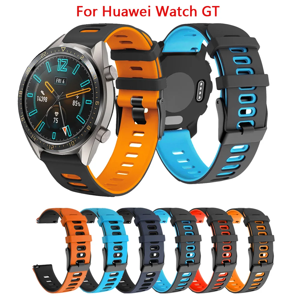 

Ремешок силиконовый для Huawei Watch GT 2e GT2 46 мм GT 2 Pro 46 мм 3 Pro, удобный браслет для наручных часов Honor Watch Magic 2 46 мм GT, 22 мм