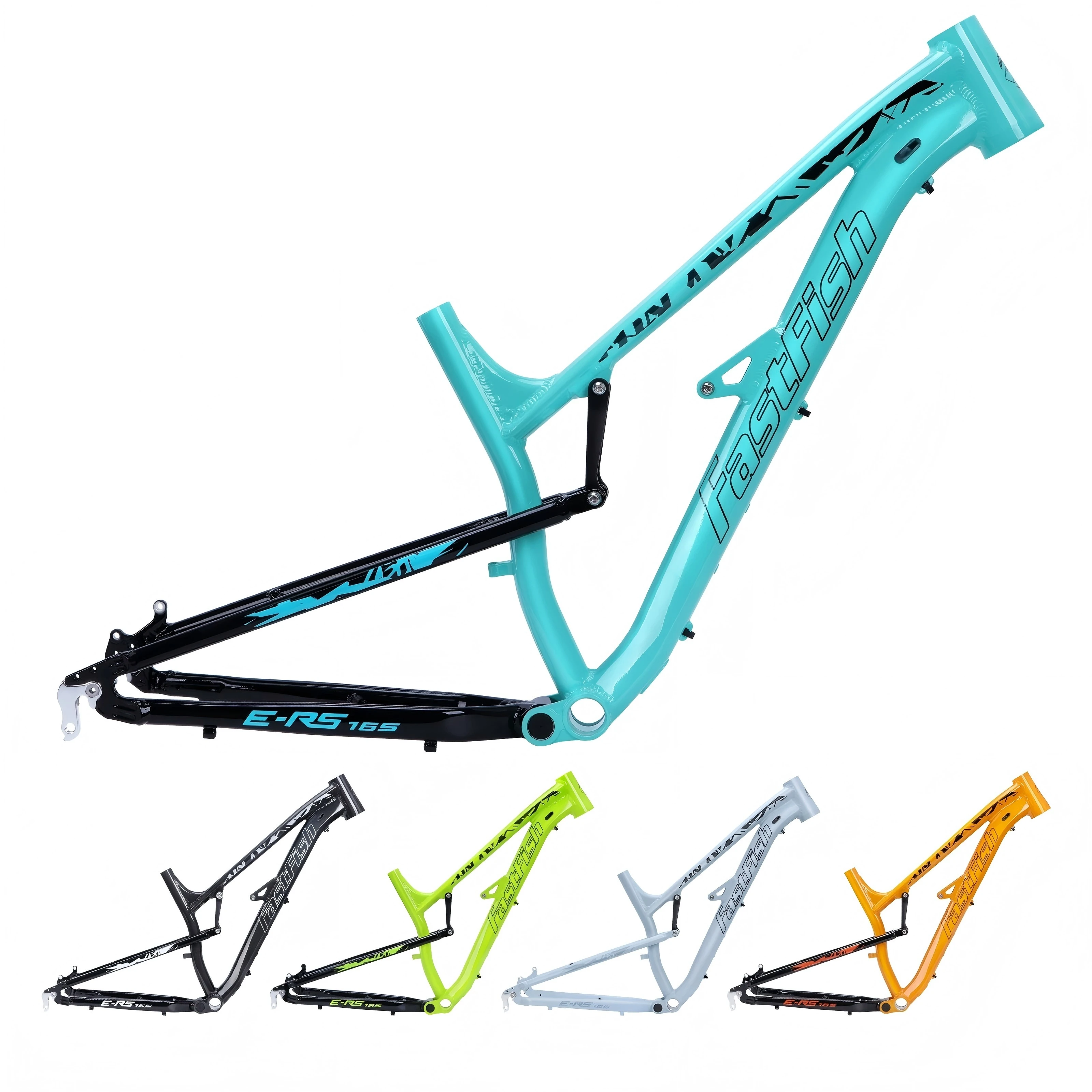 FastFish 27.5인치 MTB 풀 서스펜션 프레임 고강도 알루미늄 30.4mm 시트포스트 135mm QR 2.4인치 최대 타이어 폭 M68 BB