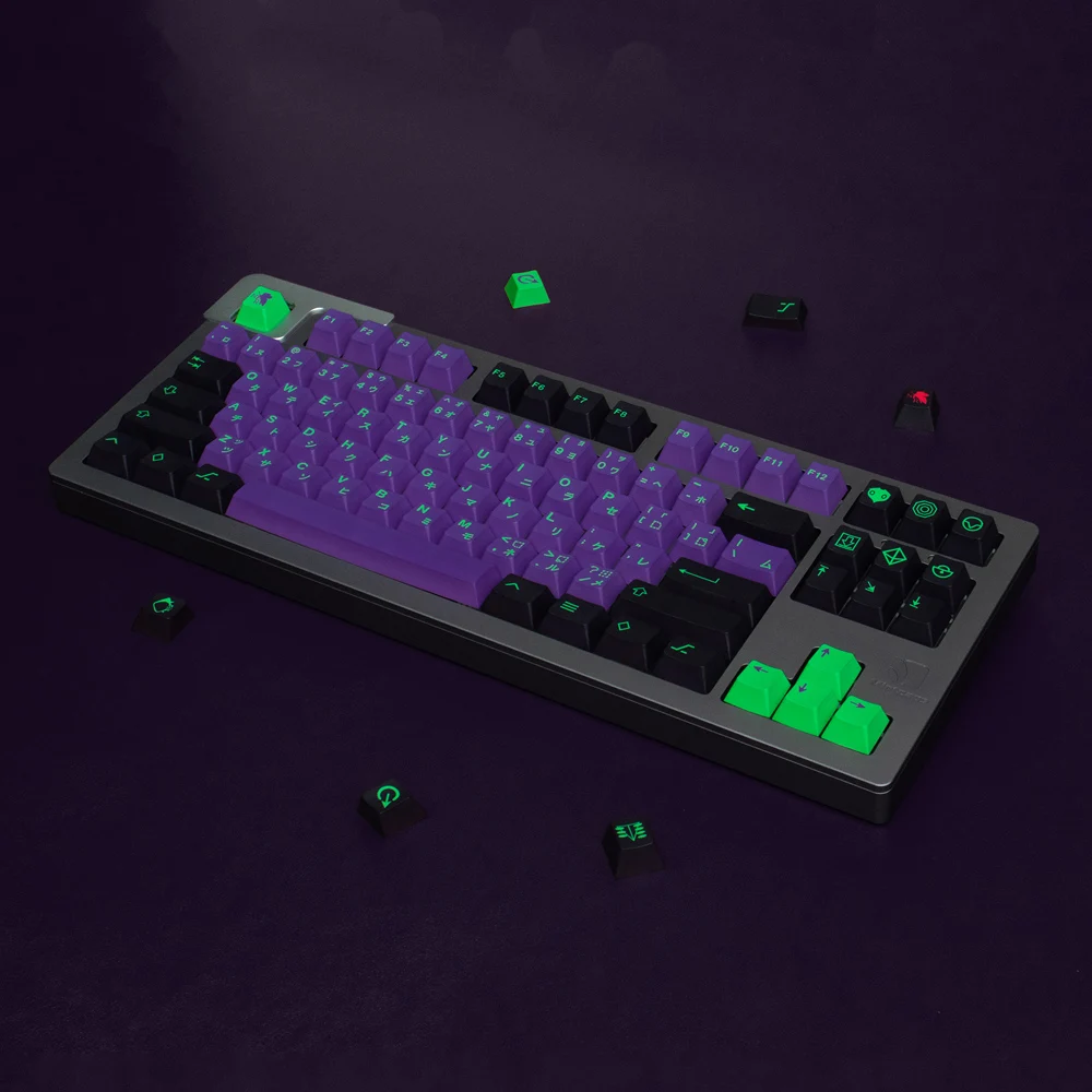 pbt grande conjunto keycap cereja perfil inglês keycaps para mx switch teclado mecânico gmk clones eva personalizado