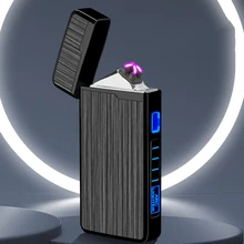  Electric Lighter USB  Plasma Dual ARC For Windproof Flameless Lighter 
