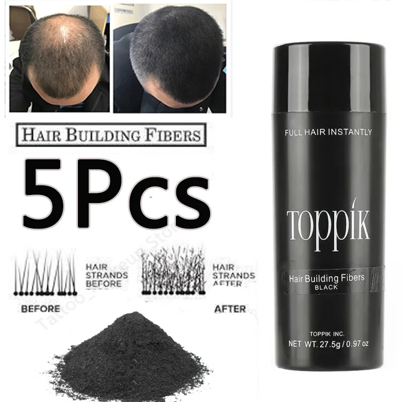 Hair Fibers Keratin Spray Hair Building Fibers 27.5g Instant Powders Spray Applicator Hairline Optimizer 5pcs hair building powder hair building fibers