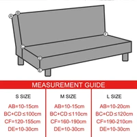 Jacquard Elastic Armless Sofa Bed Cover Adjustable Stretch Sofa Folding Bed Covers Slipcovers Protector Bench Futon Cover 3 Size 2