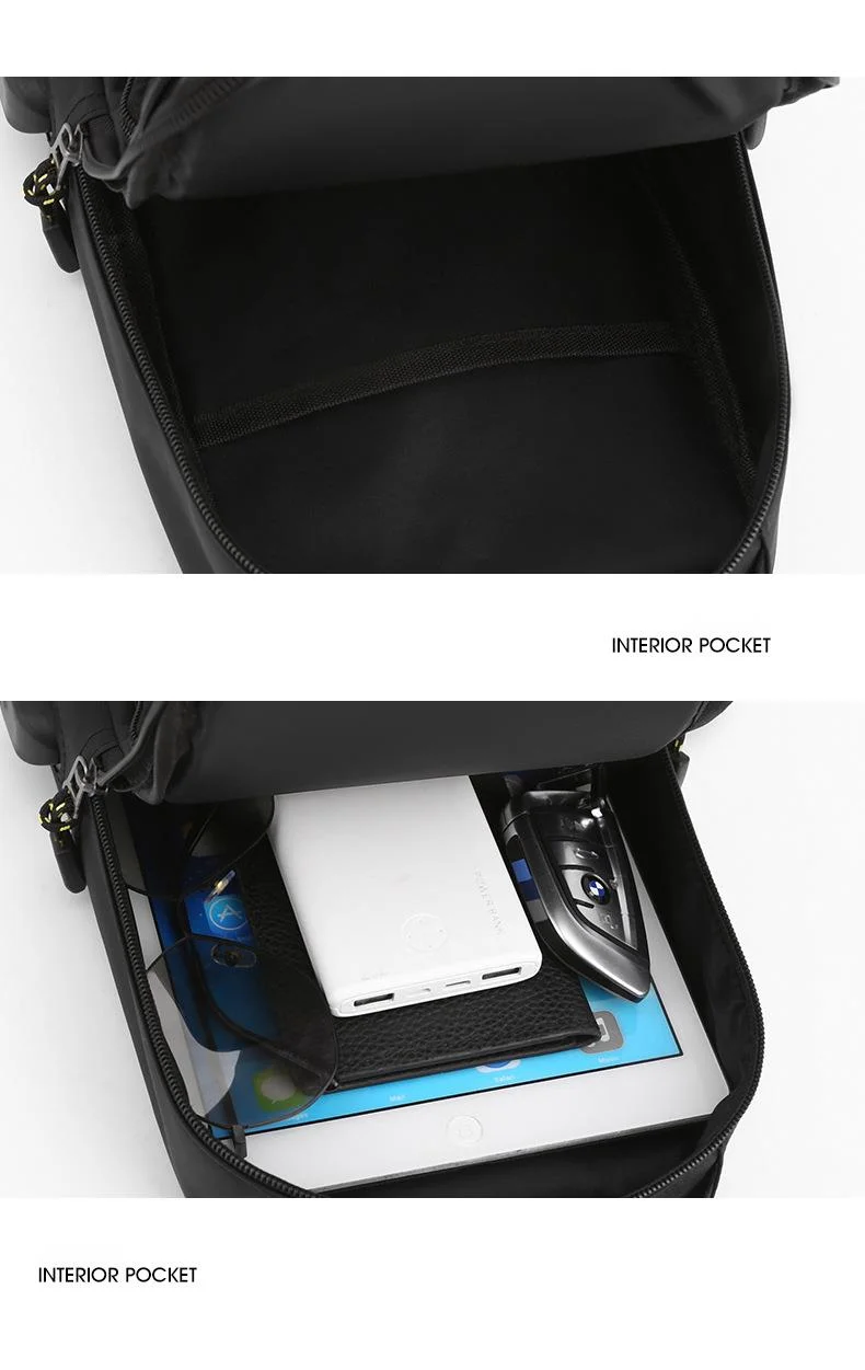 2023 New Hot Selling Simple Men's Nylon Chest Bag Men's Outdoor Sports Waterproof Crossbody Bag Multi Functional USB Charging Chest Hanging Bag_voghion.com