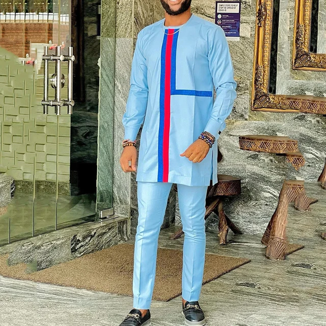 Ayoola Round Neck Long Sleeve Dashiki Outfit - Image 2