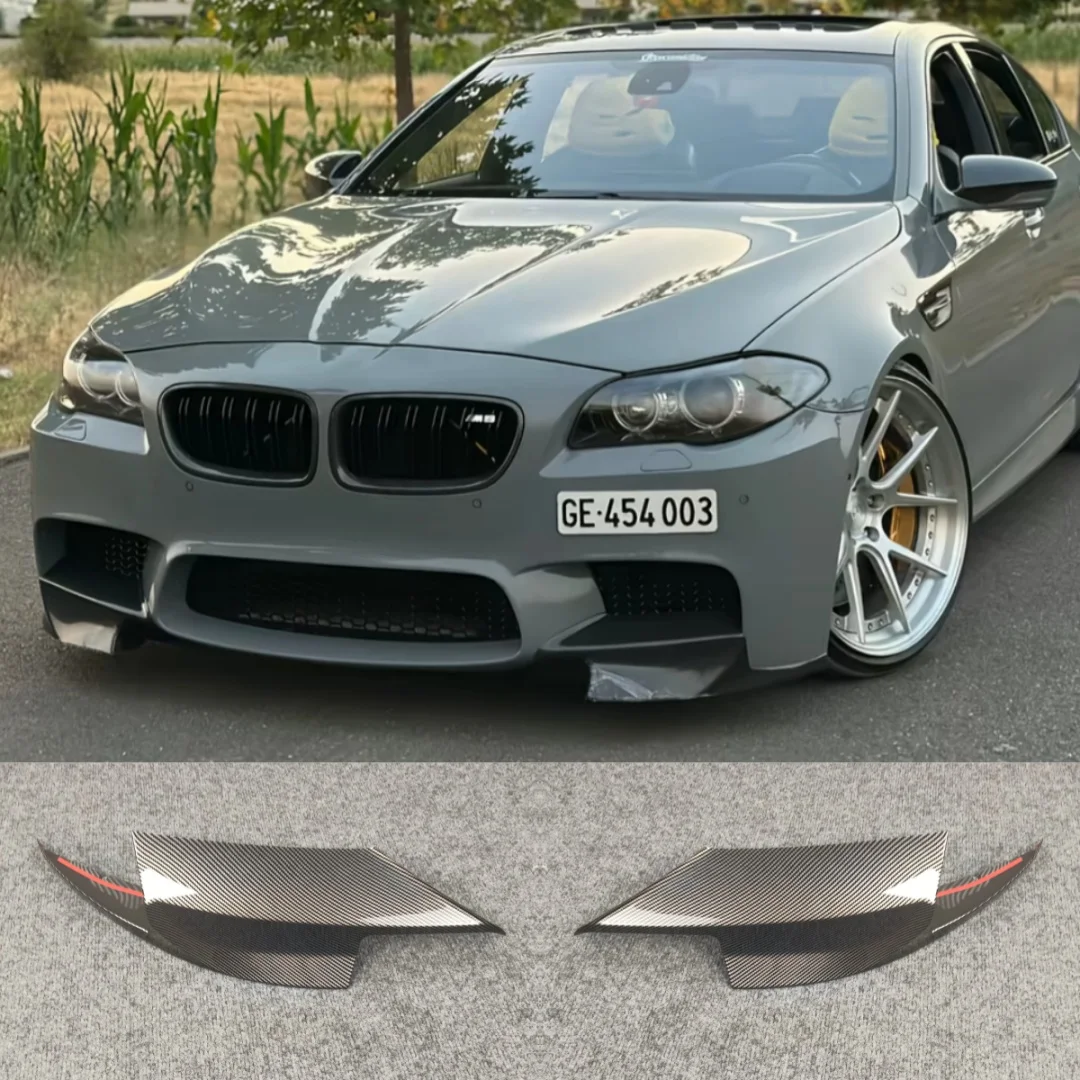 BMW 5 시리즈 F10 F11 M5 2011-2017용 프론트 범퍼 립 카나드 안개등 그릴 스포일러 턱 보호 외장 디퓨저 스플리터