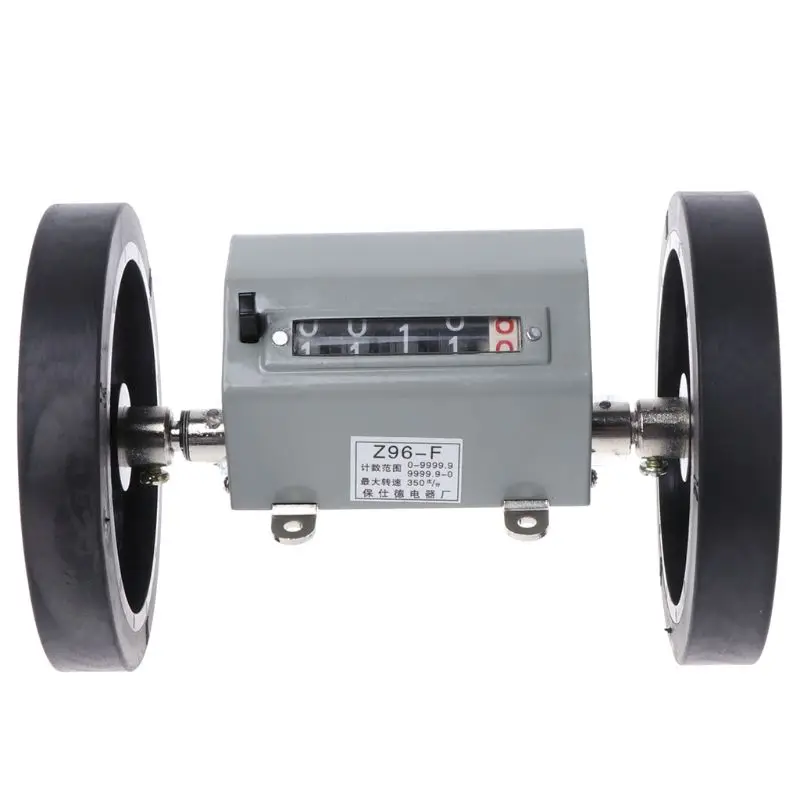 

Z96-F Meter Counter Mechanical Length Distance Double Rolling Wheel 1-9999.9M for Length Measuring Mechanical Drives Dropship