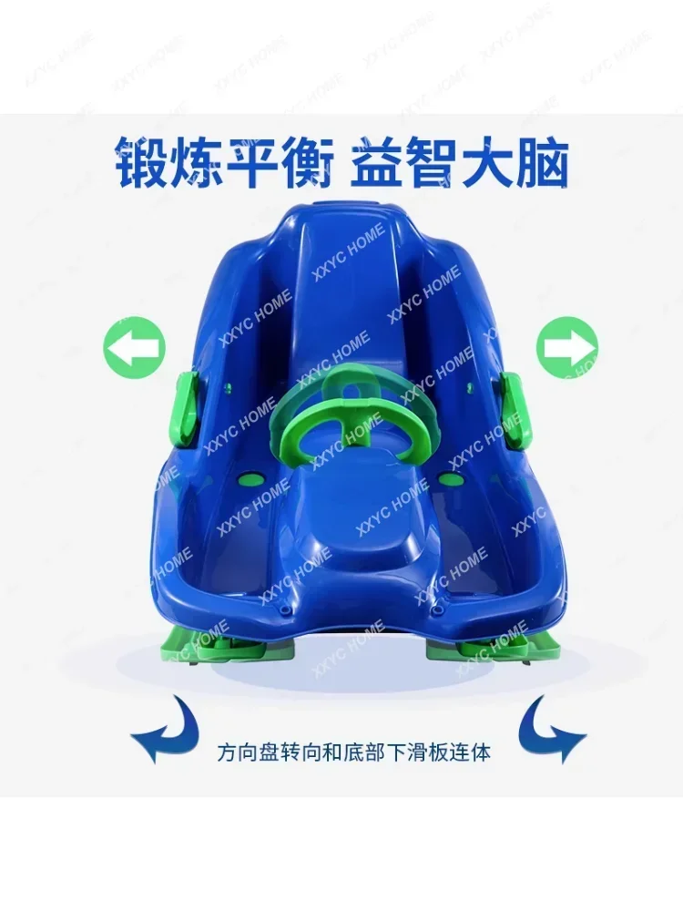 Double Thick Snowboard Adult and Children Sled Sled Snow Sledge Skiing Board Sand Slide Version