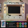 98" Wall Unit with LED Lights for TVs up to 80", Large Modern Wood Tall TVs Stand Console Table Storage Cabinet, TV Stand 4