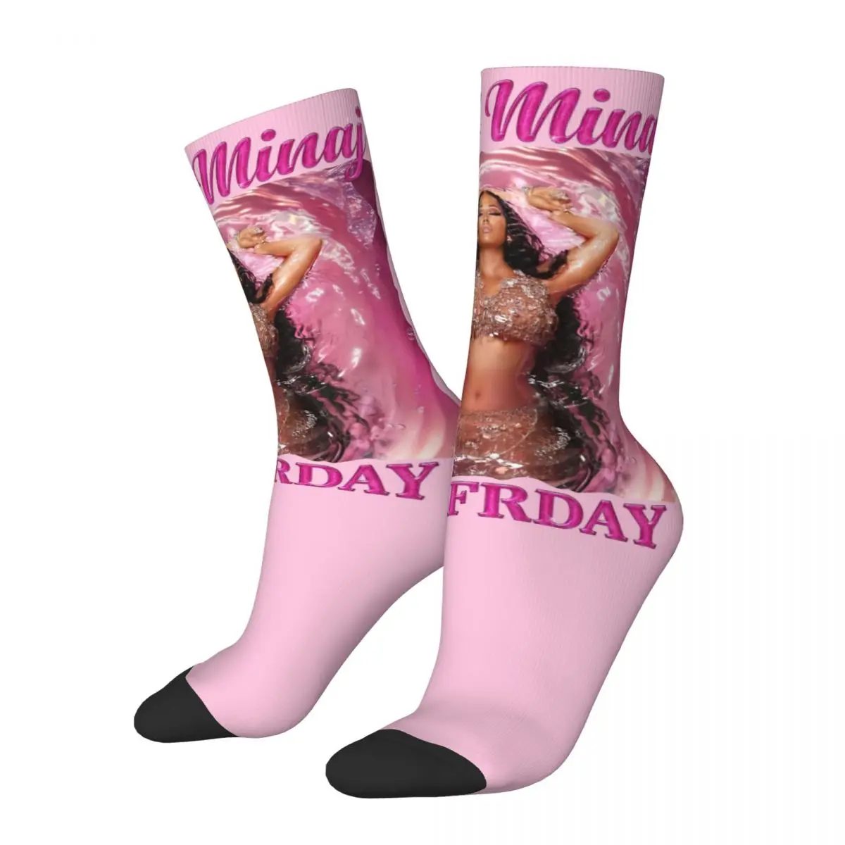 Retro Uomo Donna Retro Nicki Minaj Pink Friday 2 Calzini Album Tour Accessori Calzini Da Skateboard Regalo Di Compleanno In Cotone