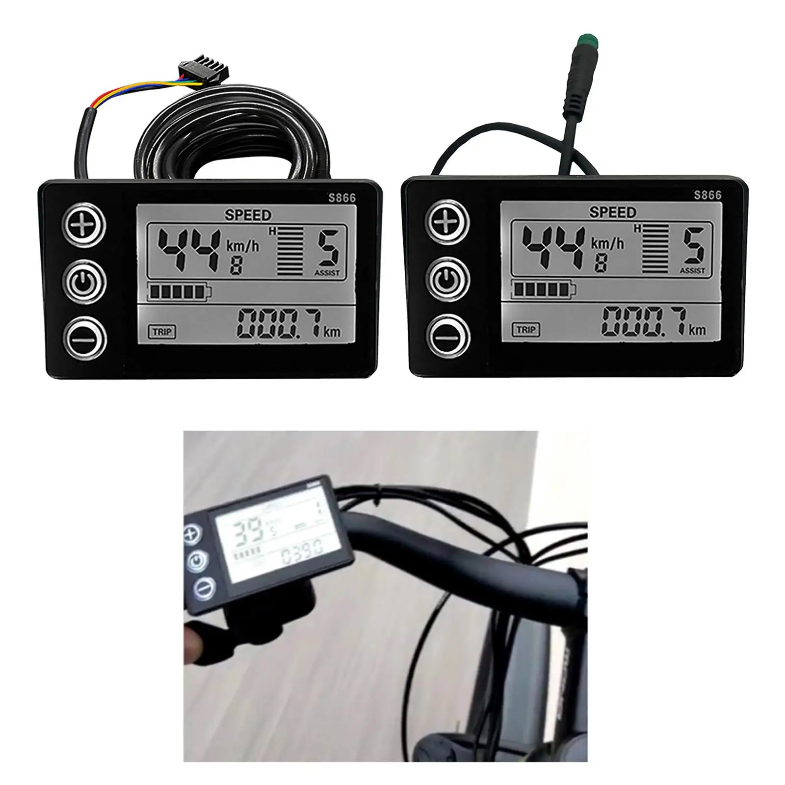 LCD ÷ г ú ׼ ӵ,  ABS 24V, 36V, 48V, 1x S866