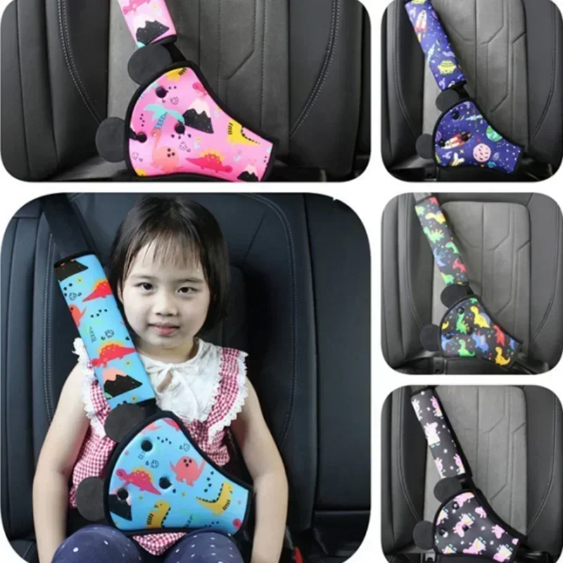 Car Seat Belt Cover Pads Kids Interior Car Seat Belt Kit Anti Neck Limiter Child Safety Protector Cover Comfortable Seat Belt Cover