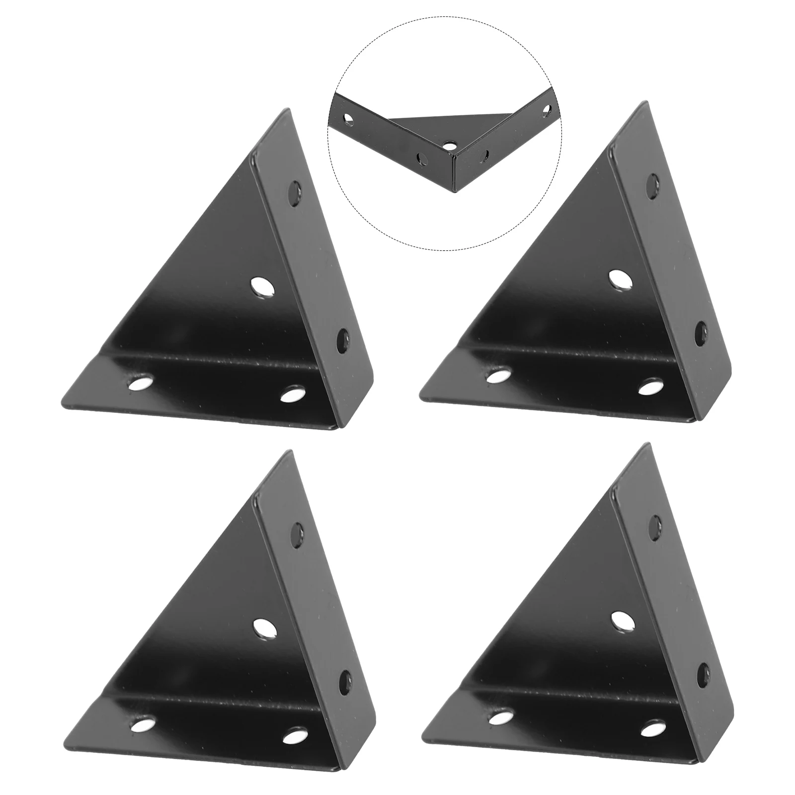 

Garden Office Corner Brackets Iron Triangular Reinforcement 4PCS 90 Degrees Angle Accessories Angle Code Black/White
