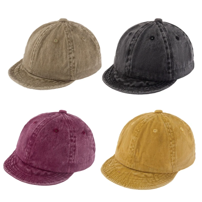 

Toddler Kids Baby Washed Baseball Cap Outdoor Infant Vintage Distressed Solid Color Adjustable Trucker for Sun Hat