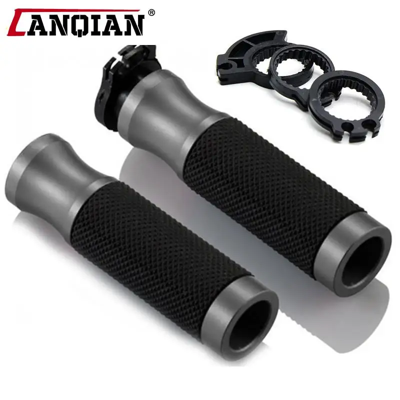 

Motorcycle 22mm CNC Aluminum Rubber Gel Handle Bar Grip Hand Grips for Aprilia CAPONORD SCOOTERS SHIVER SRV DORSODURO MANA