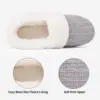 Shevalues Women's Winter Fuzzy House Slippers Non-slip Cozy  Fluffy Knit Slides With Memory Foam Indoor Warm Plush Bedroom Shoes 5