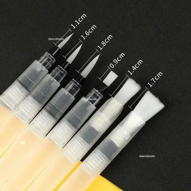 3pc/6pc Watercolor Brush Set Water Pen Professional High Quality Painting Tools Fountain Pens Art Supplies for Artist 6
