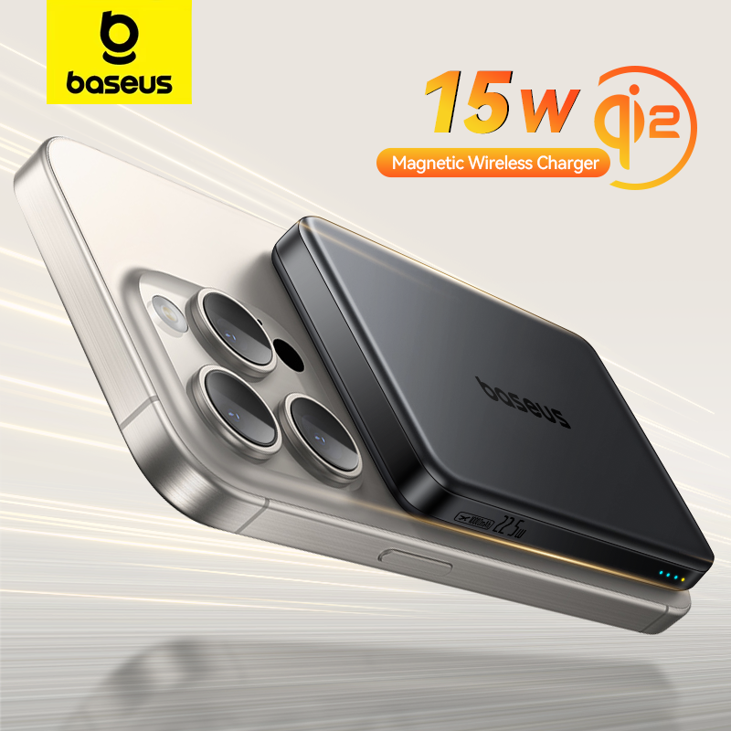 Baseus Magnetic Power Bank 10000mah Fast Charge Powerbank Qi2 Wireless Charging Portable External Battery Charger For iPhone 16