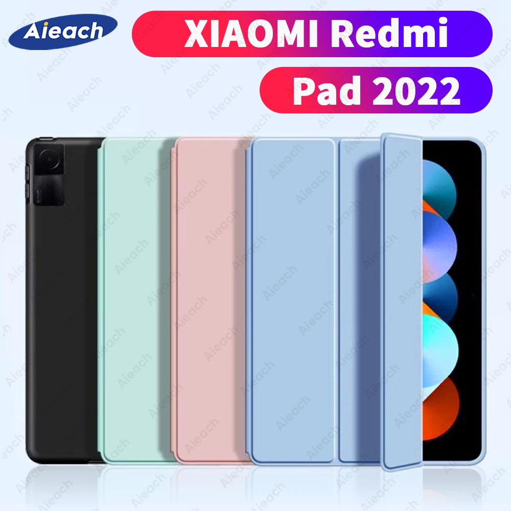 Aieach Funda Per Xiaomi Redmi Pad Case Con Wake Up/ Sleep Soft Back Tri-Fold Stand Per Tablet Redmi Pad 10.61 Pollici 2022 Case