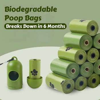 900PCS Biodegradable Poop Bags - Thickened Dog/Cat Waste Bags, Portable & Leakproof for On-the-Go Outdoor Cleanup