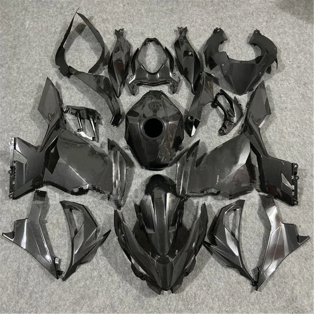 

Carbon fiber Printed Fairing Kit For Kawasaki EX400 Ninja 400 2018 2019 2020 2021 ABS Plastic
