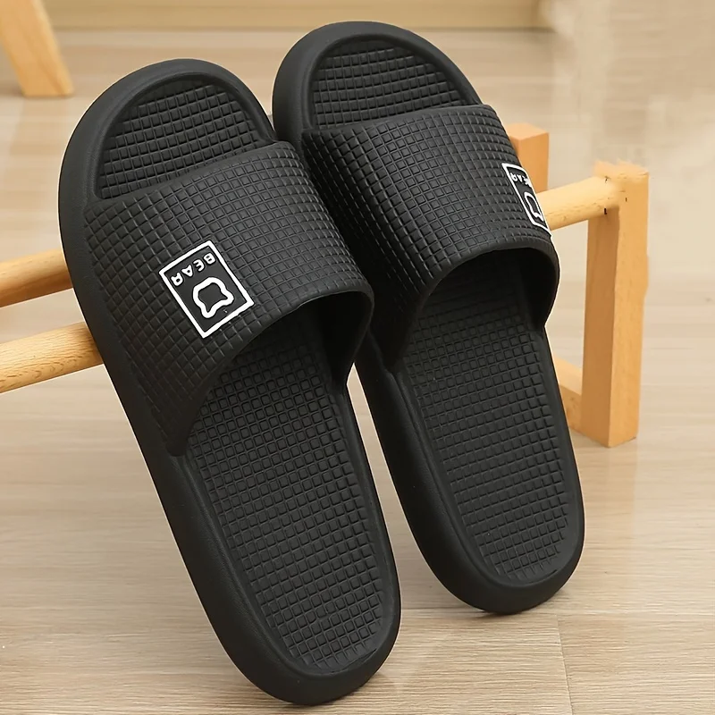 Plus Size 46-47 Men Slippers Sole EVA Indoor Open Toe Cartoon Bear Printing Women Flip Flops Beach Slides Flat Sandals Slides eva slippers eva sandals fashion slippers beach sandals beach slippers