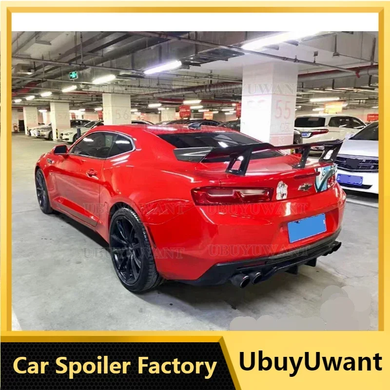 

For ZL1 1LE Style ABS Plastic Carbon Fiber Look Rear Trunk Lid Wing Spoiler For 2017 2018 2019 2020 2021 2022 Chevrolet Camaro