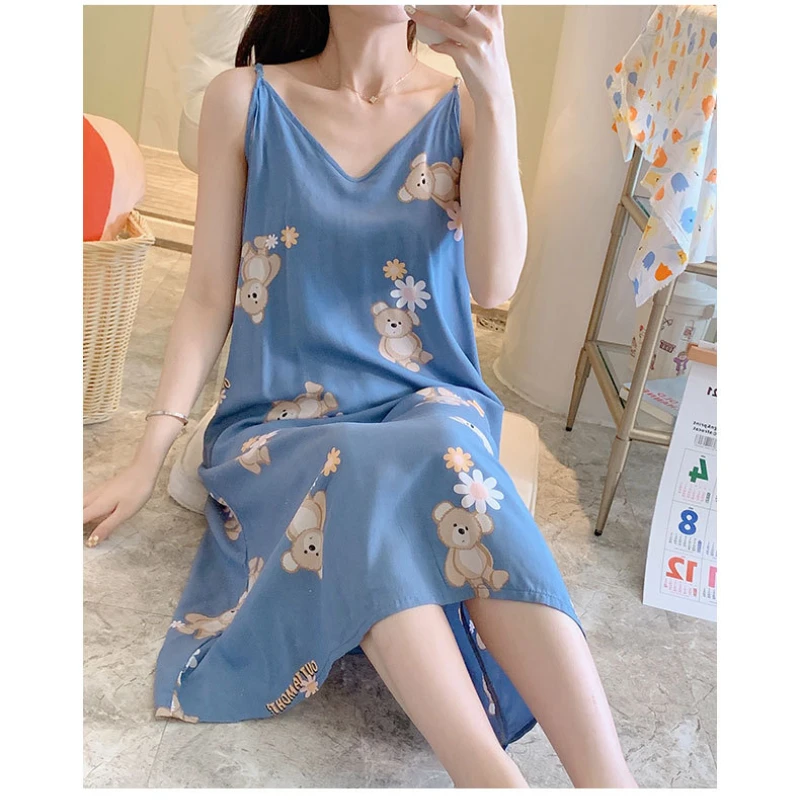 Maternity Pajamas Sleepwear Woman Sleeveless Nightdress Breastfeeding Nightgown Nursing Nightwear Pregnant Pyjama 2024 Homewear